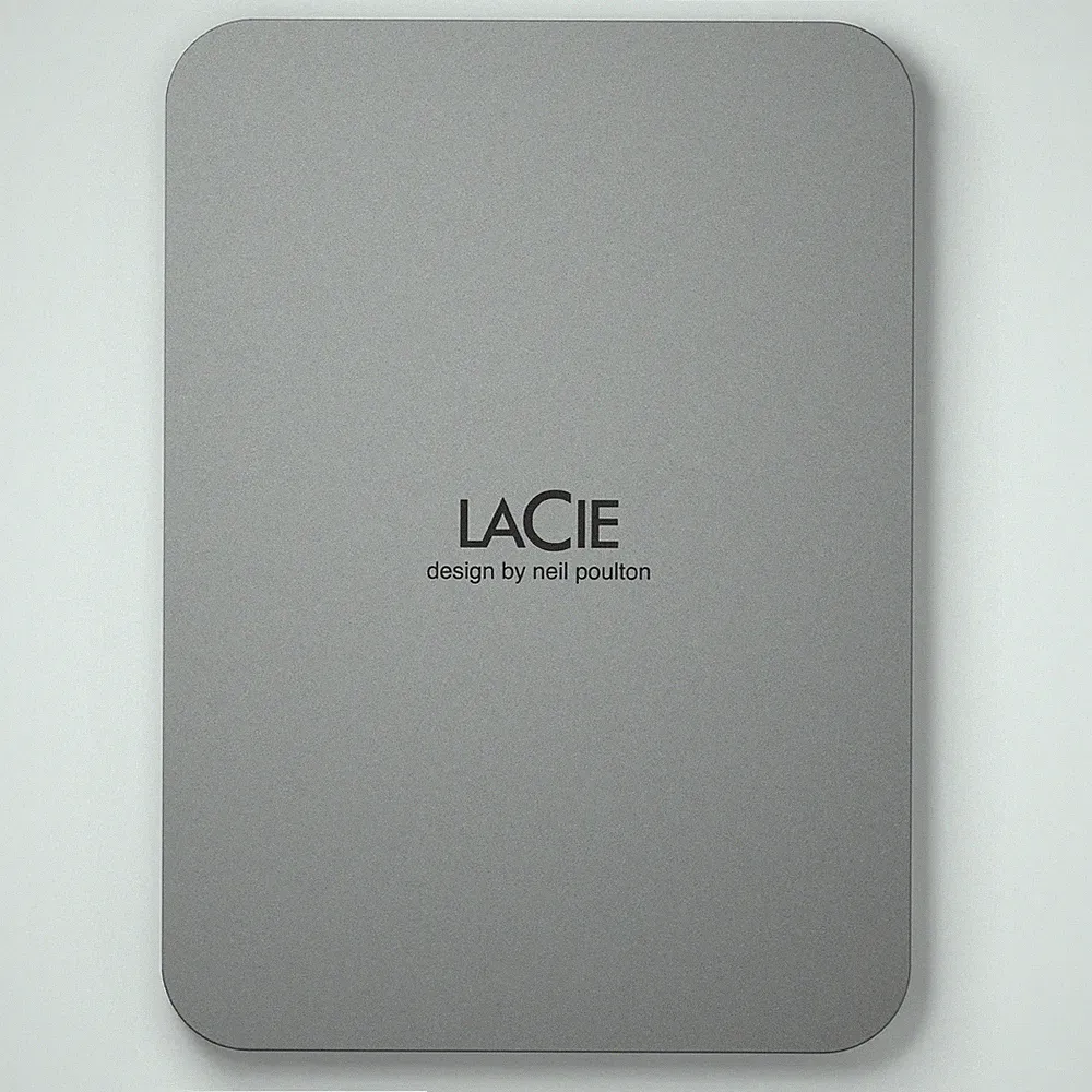 LaCie Mobile Drive, 5TB, External Hard Drive Portable - Moon Silver, USB-C 3.2