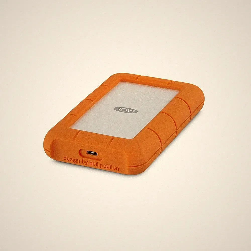 LaCie Rugged USB-C 5TB, Portable External Hard Drive - Inc 3 Year Rescue Data