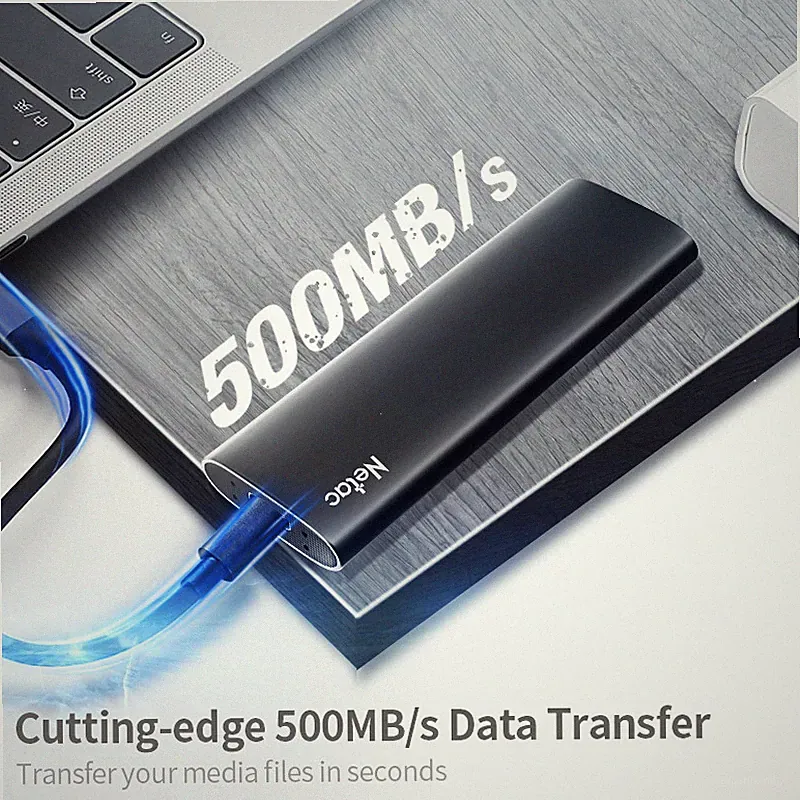 Netac 1TB Portable SSD USB 3.2 Gen2 10Gbps Type-C External Solid State Drive
